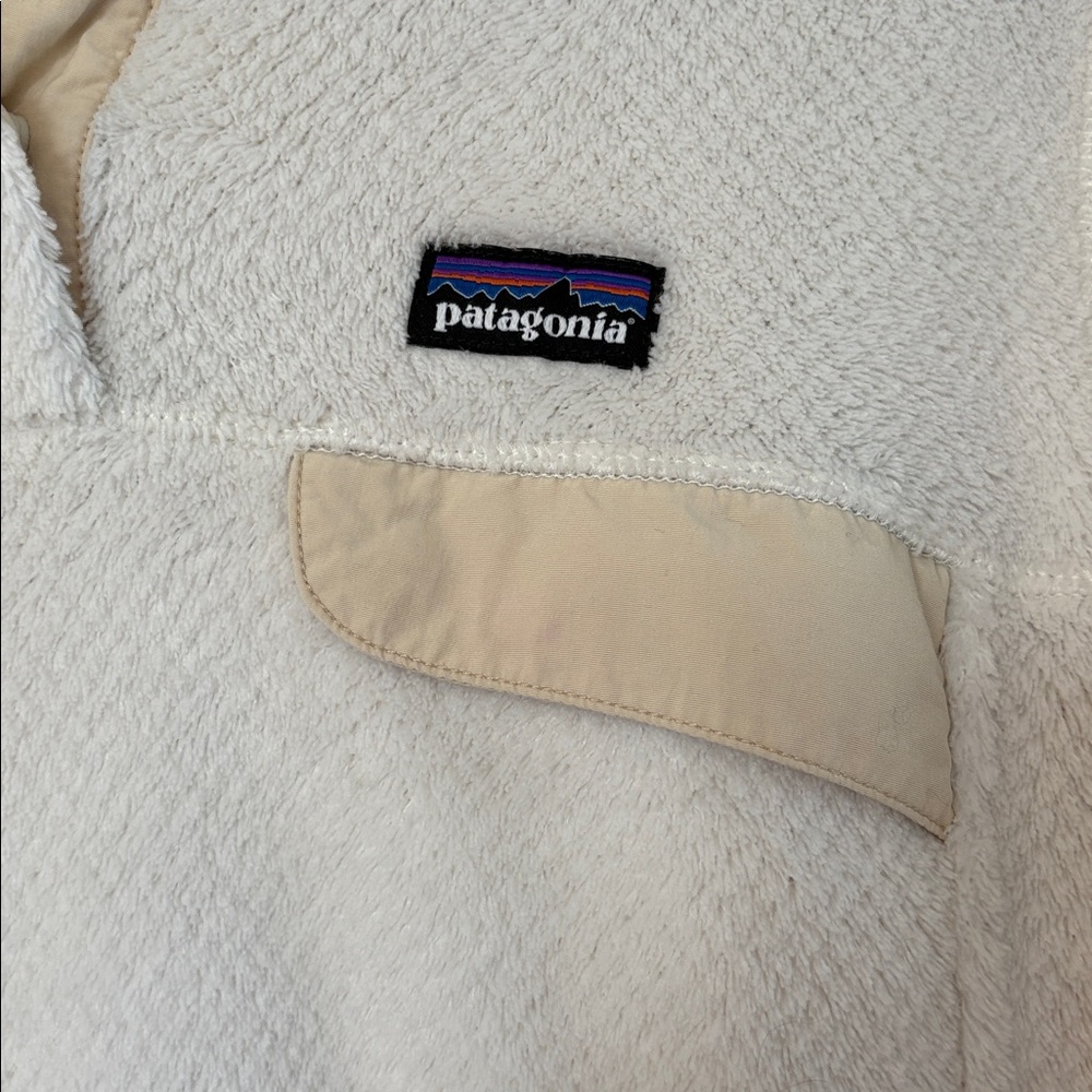 Patagonia Women’s Re-Tool Snap-T Fleece Pullover Cream M EUC - Picture 2 of 6
